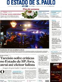 Capa do jornal Estadão 21/09/2025