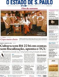 Capa do jornal Estadão 21/12/2025