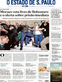 Capa do jornal Estadão 22/07/2025