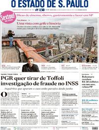 Capa do jornal Estadão 22/08/2025