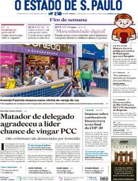 Capa do jornal Estadão 22/11/2025