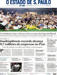 Capa do jornal Estadão 22/12/2025