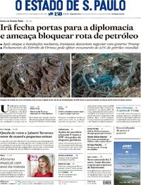 Capa do jornal Estadão 23/06/2025