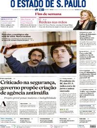 Capa do jornal Estadão 23/08/2025