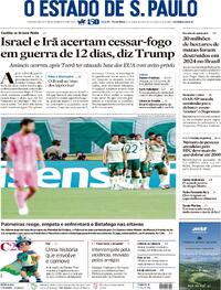Capa do jornal Estadão 24/06/2025