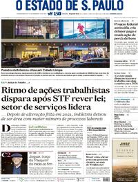 Capa do jornal Estadão 25/08/2025