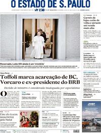 Capa do jornal Estadão 25/12/2025
