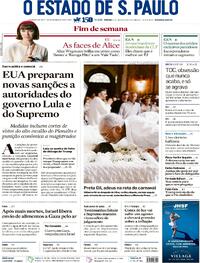 Capa do jornal Estadão 26/07/2025