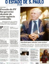 Capa do jornal Estadão 26/08/2025