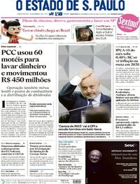 Capa do jornal Estadão 26/09/2025
