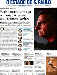Capa do jornal Estadão 26/11/2025