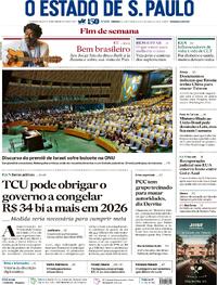 Capa do jornal Estadão 27/09/2025