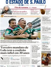 Capa do jornal Estadão 29/06/2025