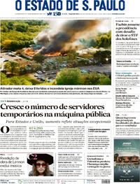 Capa do jornal Estadão 29/09/2025