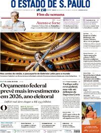 Capa do jornal Estadão 30/08/2025