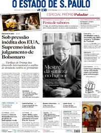 Capa do jornal Estadão 31/08/2025