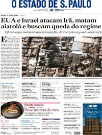 Capa do jornal Estadão 01/03/2026