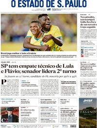 Capa do jornal Estadão 01/04/2026
