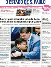 Capa do jornal Estadão 01/05/2026