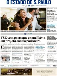 Capa do jornal Estadão 01/10/2026