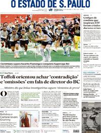 Capa do jornal Estadão 02/02/2026
