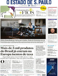 Capa do jornal Estadão 02/05/2026