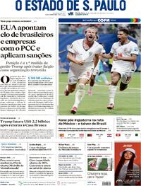 Capa Estadão 02/07/2026