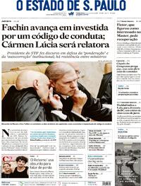 Capa do jornal Estadão 03/02/2026