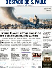 Capa do jornal Estadão 03/03/2026