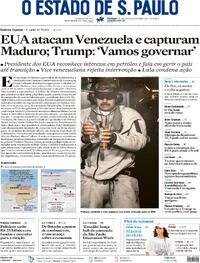 Capa do jornal Estadão 04/01/2026