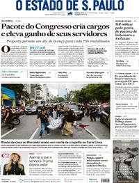 Capa do jornal Estadão 04/02/2026