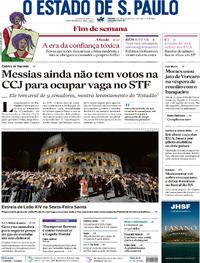 Capa do jornal Estadão 04/04/2026