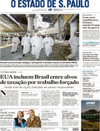 Capa Jornal Estadão