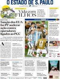 Capa Estadão 04/07/2026