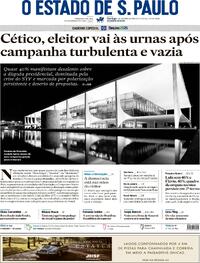 Capa do jornal Estadão 04/10/2026