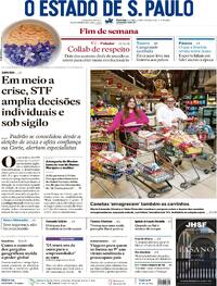 Capa do jornal Estadão 05/04/2026