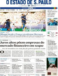 Capa Estadão 05/07/2026