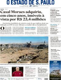 Capa do jornal Estadão 06/04/2026