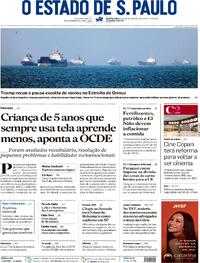Capa do jornal Estadão 06/05/2026