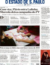 Capa do jornal Estadão 06/08/2026
