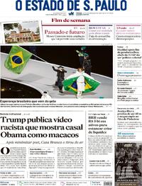 Capa do jornal Estadão 07/02/2026
