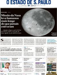 Capa do jornal Estadão 07/04/2026