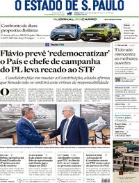 Capa do jornal Estadão 07/10/2026