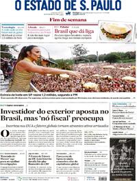 Capa do jornal Estadão 08/02/2026
