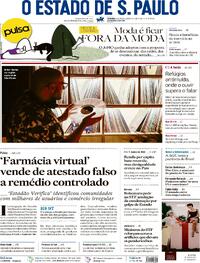 Capa do jornal Estadão 09/05/2026