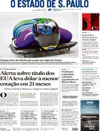 Capa do jornal Estadão 10/02/2026