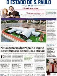 Capa do jornal Estadão 10/05/2026