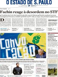 Capa Estadão 10/09/2026