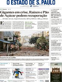 Capa do jornal Estadão 11/03/2026