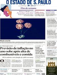 Capa do jornal Estadão 11/04/2026